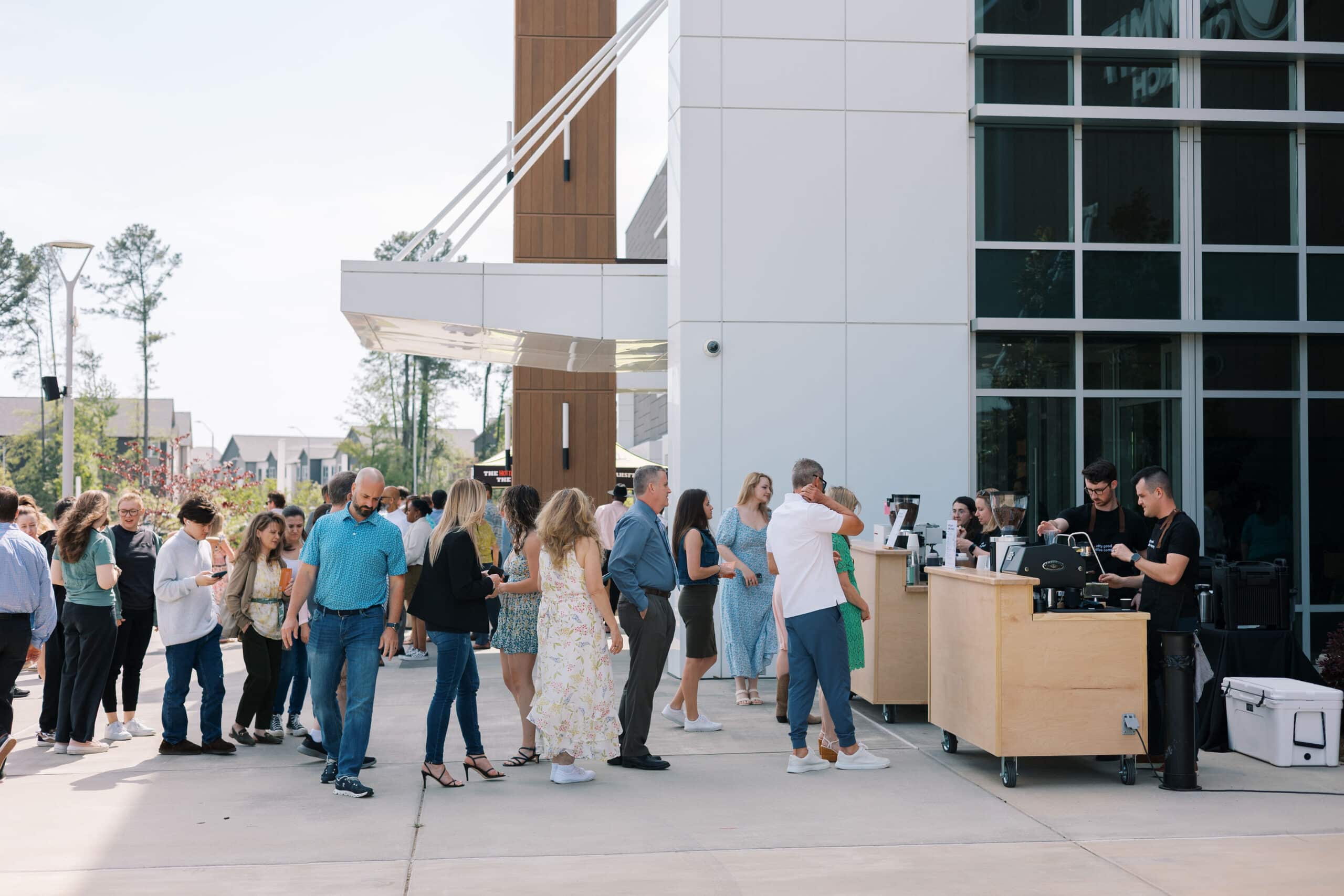 coffee cart catering crowd